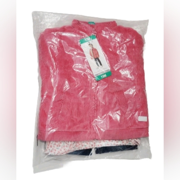 KOALA KIDS 3-pc Outfit 18M Pink Corduroy Plush Jacket Long Sleeve Tee Jeans NWT - Picture 16 of 16